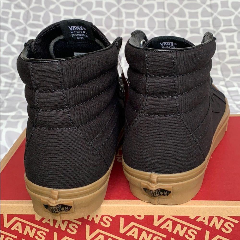 VANS WMNS SK8-Hi REISSUE CANVAS GUM BLACK/LGHTG SNEAKERS - Picture 14 of 16